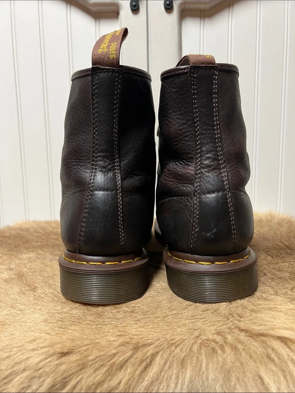 Dr Martens 1460 Brown Leather Combat Boots 13